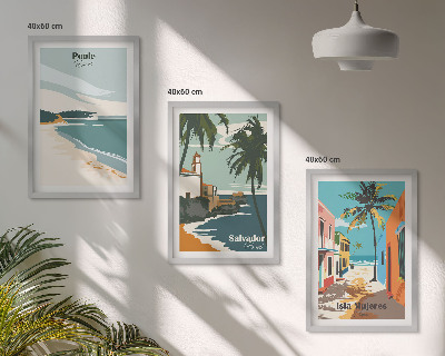 Set tablouri pentru dormitor Plaje tropicale și palmieri