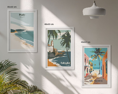 Set tablouri pentru dormitor Plaje tropicale și palmieri