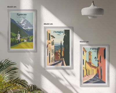 Set tablouri pentru dormitor Peisaje montane și Italia