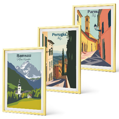 Set tablouri pentru dormitor Peisaje montane și Italia