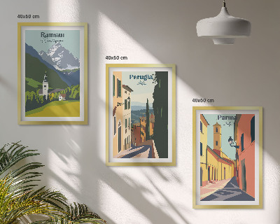Set tablouri pentru dormitor Peisaje montane și Italia