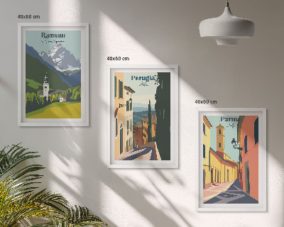 Set tablouri pentru dormitor Peisaje montane și Italia
