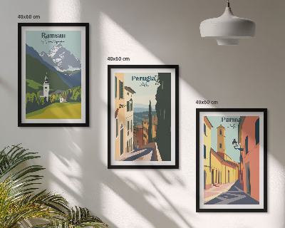 Set tablouri pentru dormitor Peisaje montane și Italia