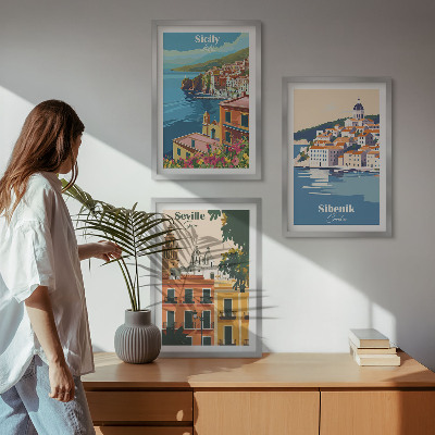 Set tablouri decorative Peisaje urbane cu clădiri