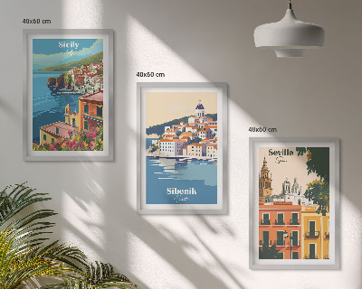 Set tablouri decorative Peisaje urbane cu clădiri