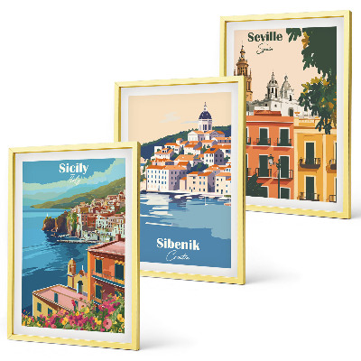 Set tablouri decorative Peisaje urbane cu clădiri
