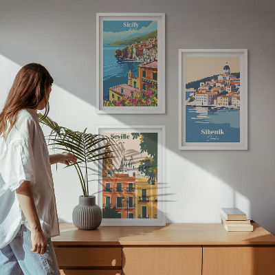 Set tablouri decorative Peisaje urbane cu clădiri