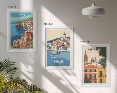 Set tablouri decorative Peisaje urbane cu clădiri