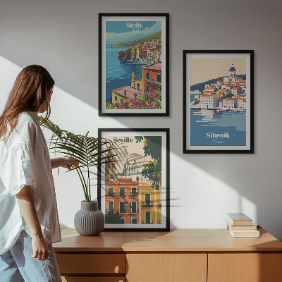 Set tablouri decorative Peisaje urbane cu clădiri