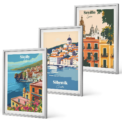 Set tablouri decorative Peisaje urbane cu clădiri