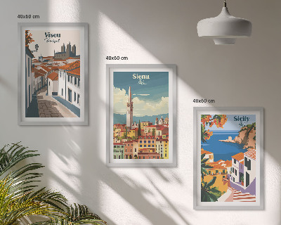 Set tablouri pentru dormitor Ilustrații retro ale orașelor lumii