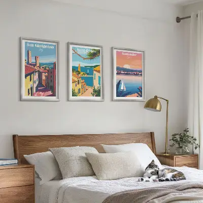 Set de tablouri decorative cu peisaje urbane italiene