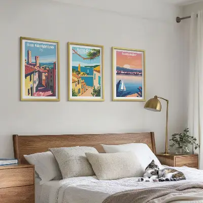 Set de tablouri decorative cu peisaje urbane italiene