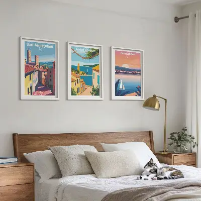 Set de tablouri decorative cu peisaje urbane italiene