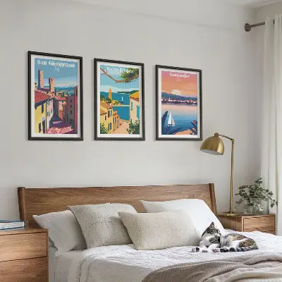 Set de tablouri decorative cu peisaje urbane italiene
