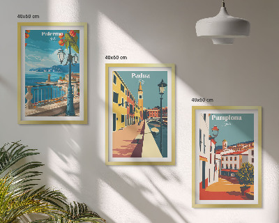 Set tablouri pentru dormitor Ilustrații retro ale orașului