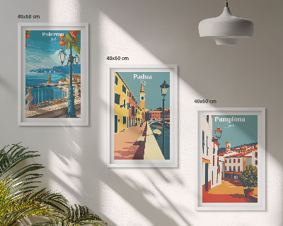 Set tablouri pentru dormitor Ilustrații retro ale orașului