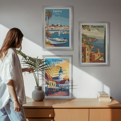 Set tablouri decorative Vederi ale orașelor de coastă