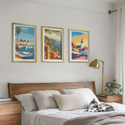 Set tablouri decorative Vederi ale orașelor de coastă