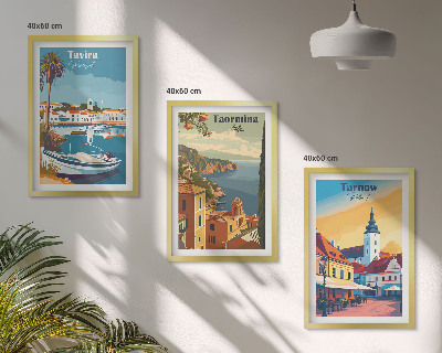 Set tablouri decorative Vederi ale orașelor de coastă