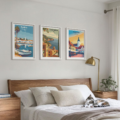 Set tablouri decorative Vederi ale orașelor de coastă