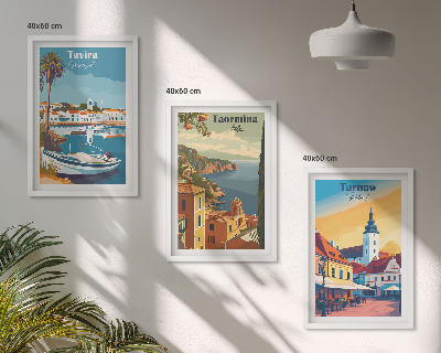Set tablouri decorative Vederi ale orașelor de coastă