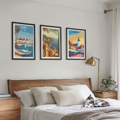 Set tablouri decorative Vederi ale orașelor de coastă