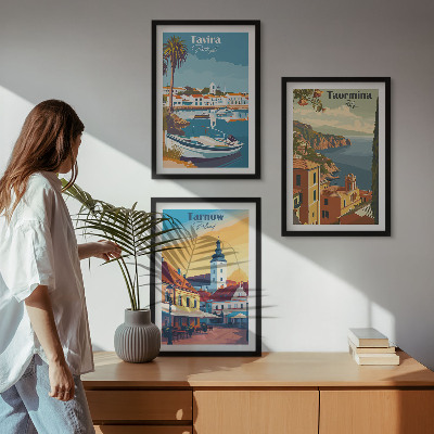 Set tablouri decorative Vederi ale orașelor de coastă