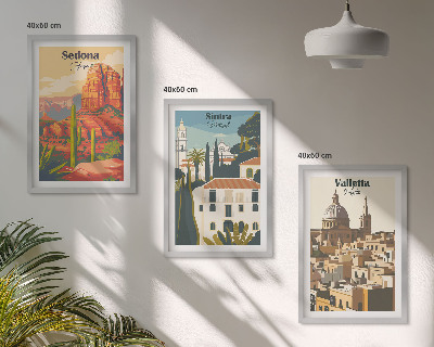 Set tablouri pentru dormitor Vizualizări retro Sedona Sintra Valletta