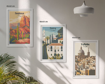 Set tablouri pentru dormitor Vizualizări retro Sedona Sintra Valletta