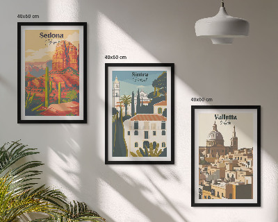 Set tablouri pentru dormitor Vizualizări retro Sedona Sintra Valletta