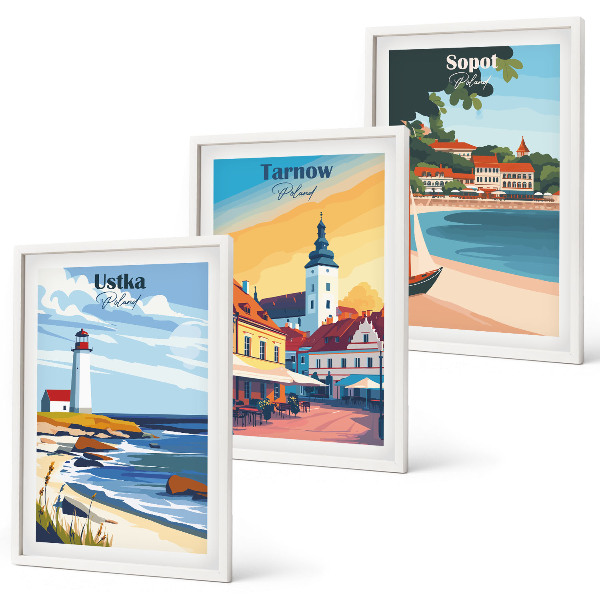 Set tablouri pentru dormitor Vedere la oraș Ustka Tarnów Sopot