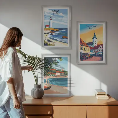 Set tablouri pentru dormitor cu vedere la orașul Ustka, Tarnów și Sopot