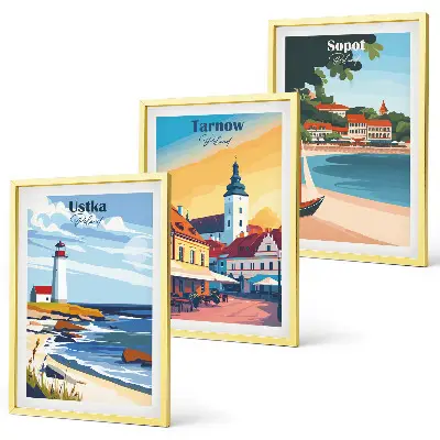 Set tablouri pentru dormitor cu vedere la orașul Ustka, Tarnów și Sopot