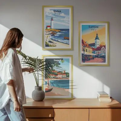 Set tablouri pentru dormitor cu vedere la orașul Ustka, Tarnów și Sopot