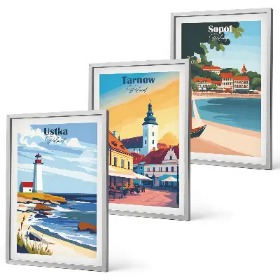 Set tablouri pentru dormitor cu vedere la orașul Ustka, Tarnów și Sopot