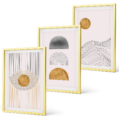 Set tablouri pentru dormitor Forme abstracte bej și gri