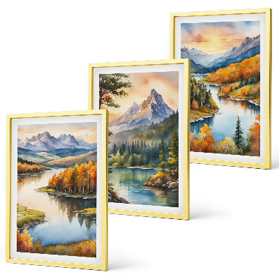 Set tablouri pentru dormitor Peisaje montane cu un râu