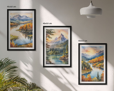 Set tablouri pentru dormitor Peisaje montane cu un râu