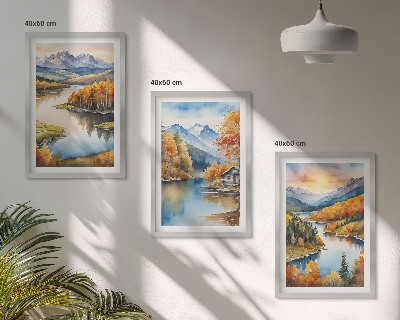 Set tablouri decorative Peisaje montane de toamnă