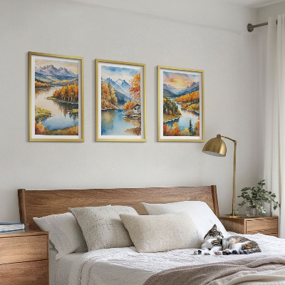 Set tablouri decorative Peisaje montane de toamnă