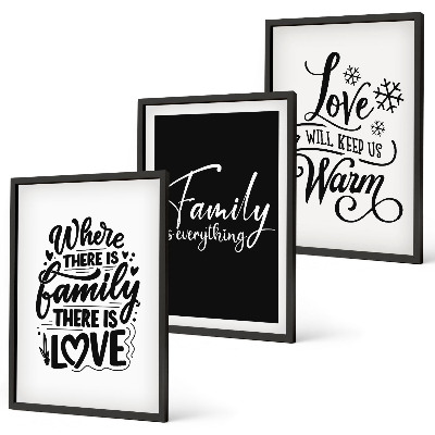 Set tablouri pentru dormitor Familie, dragoste, căldură, acasă
