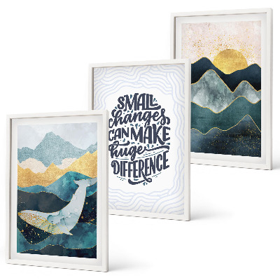 Set tablouri decorative Inspirație pentru Munții Abstracți
