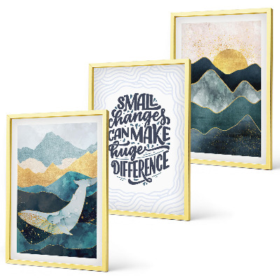 Set tablouri decorative Inspirație pentru Munții Abstracți