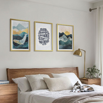 Set tablouri decorative Inspirație pentru Munții Abstracți