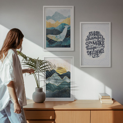 Set tablouri decorative Inspirație pentru Munții Abstracți