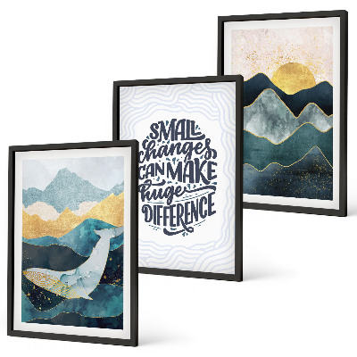 Set tablouri decorative Inspirație pentru Munții Abstracți