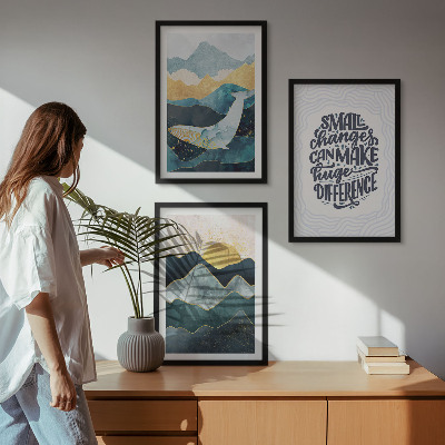 Set tablouri decorative Inspirație pentru Munții Abstracți