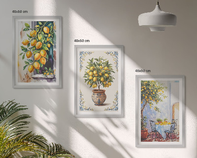 Set tablouri pentru dormitor Soarele fructelor de lămâi