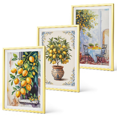 Set tablouri pentru dormitor Soarele fructelor de lămâi
